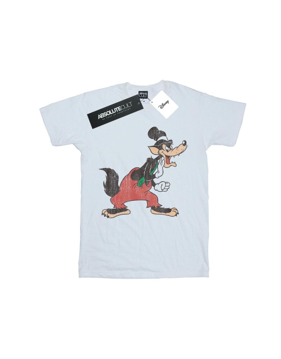 Disney Boys Three Little Pigs Big Bad Wolf T-Shirt - White - 1