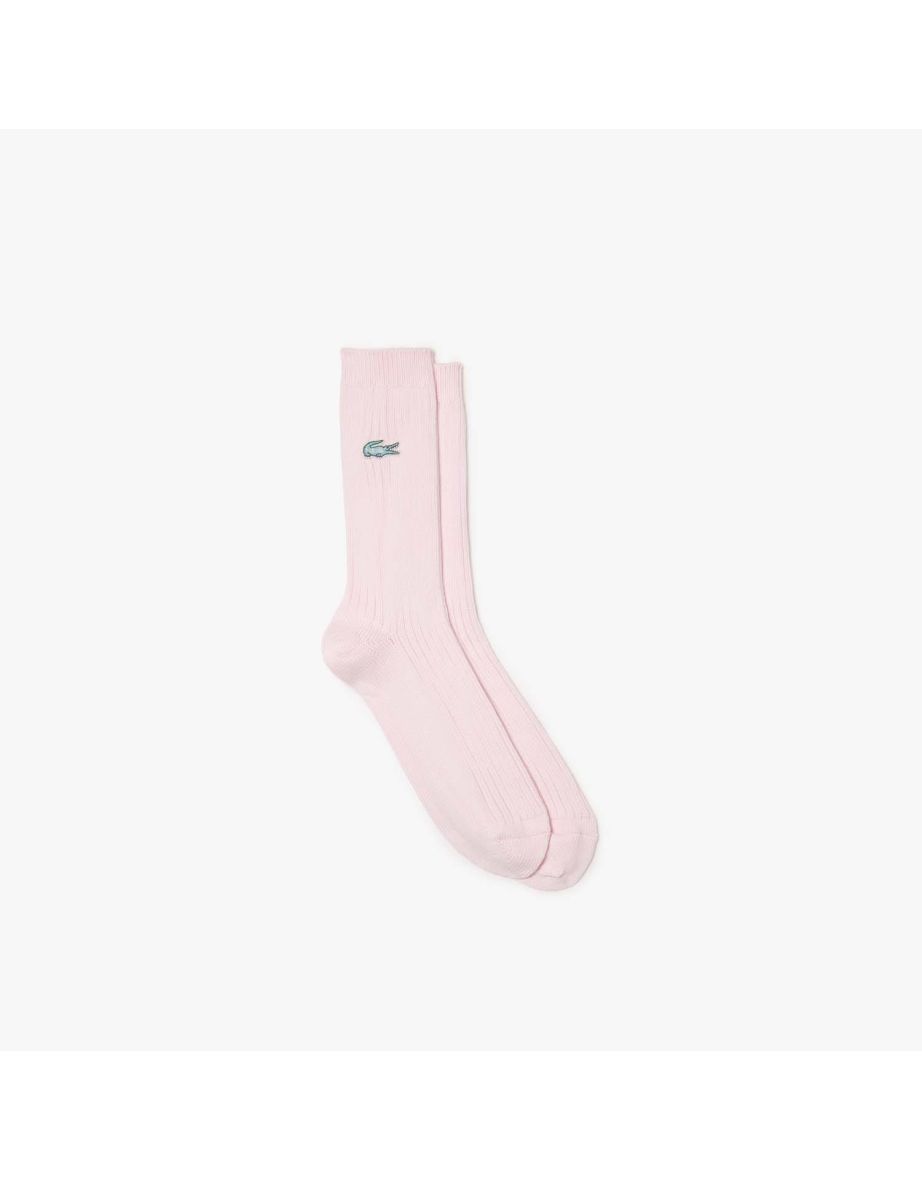 Men's Lacoste x Le Fleur Ribbed Socks in Pink