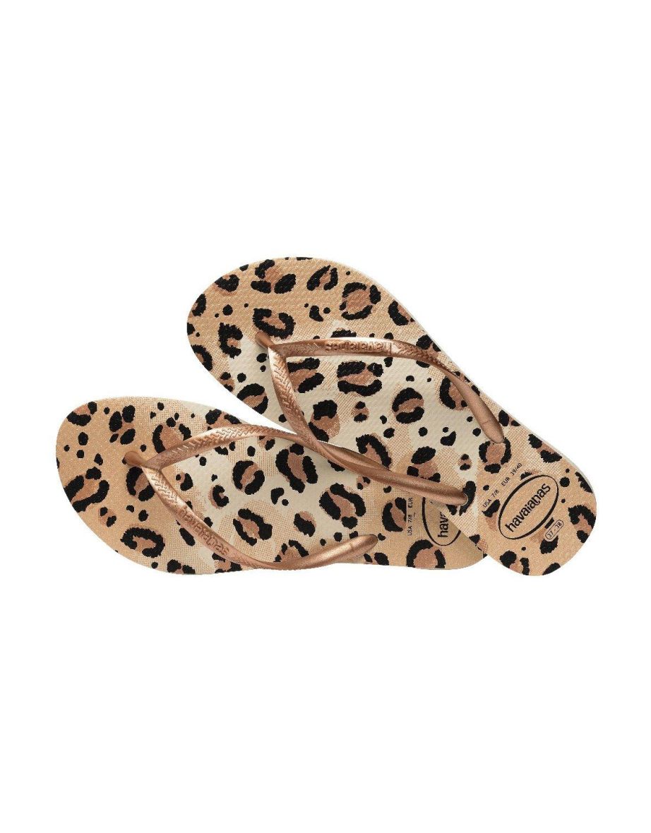 Slim Animal Flip Flop Beige - 3