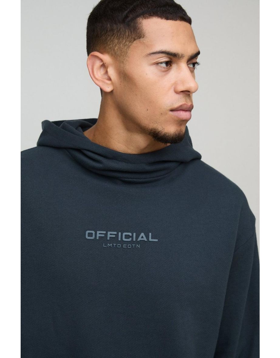 Oversized Boxy Funnel Neck Hoodie - 2