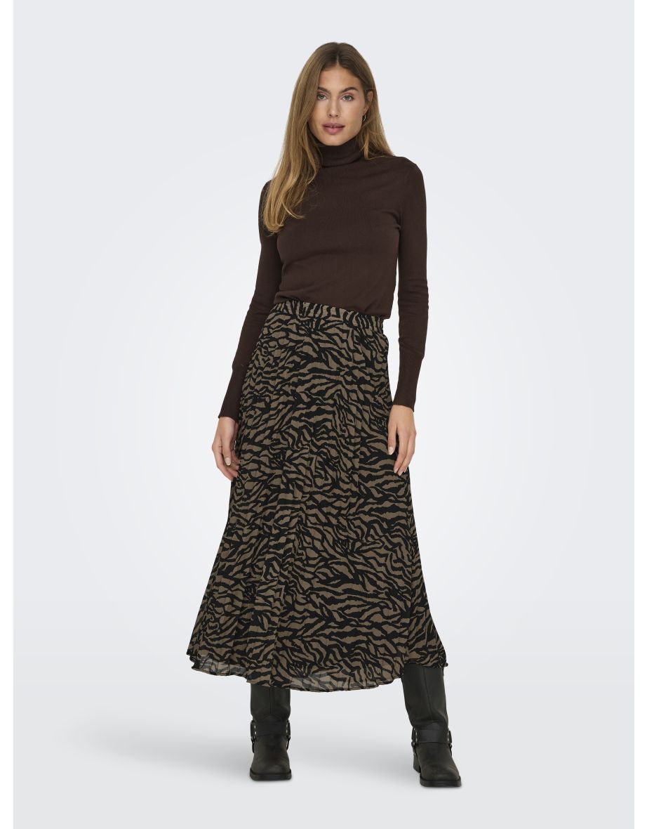 Plisse Multicolored long skirt