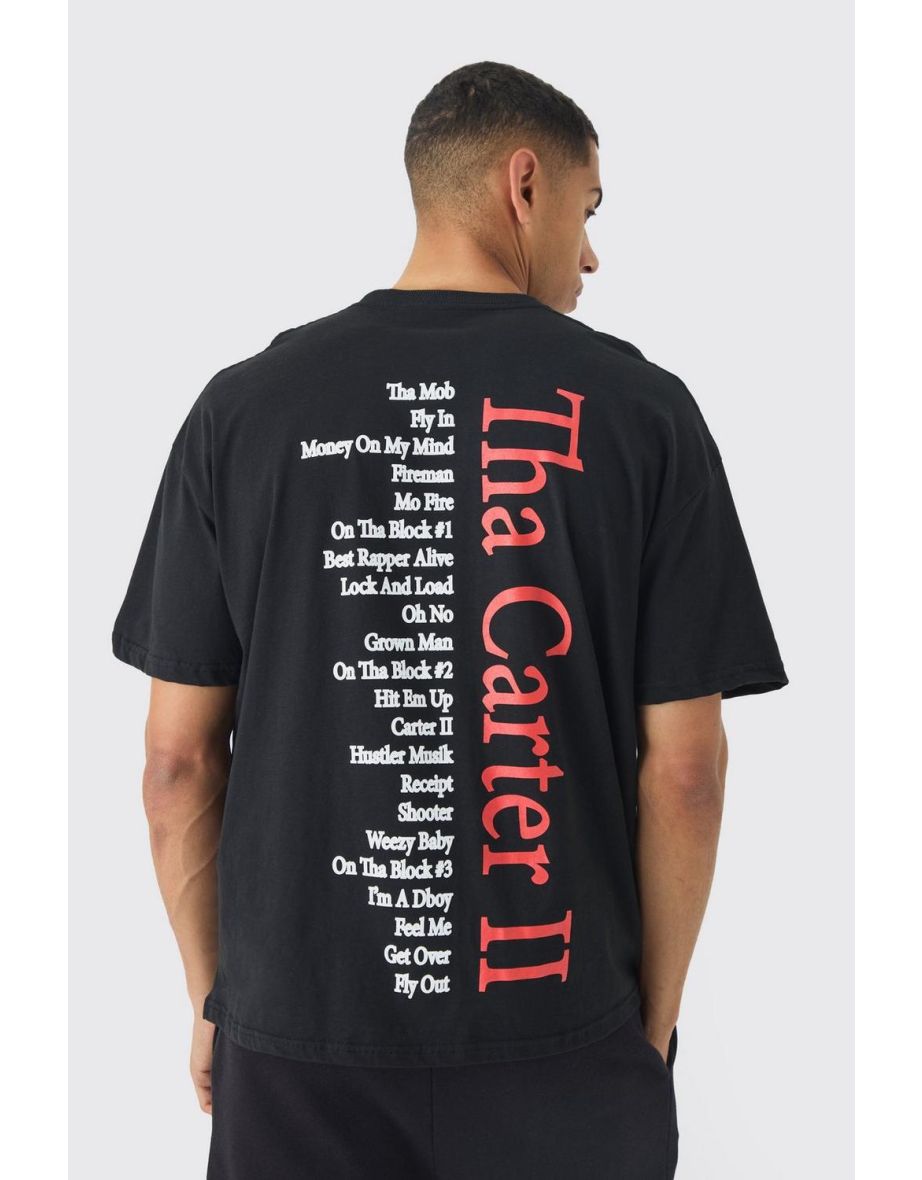Oversized Lil Wayne Album License Print T-Shirt - black - 2