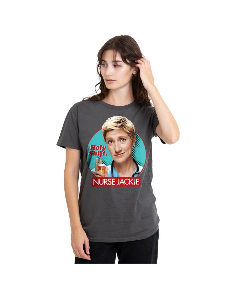 Nurse Jackie Unisex Adult Holy Shift T-Shirt - Charcoal
