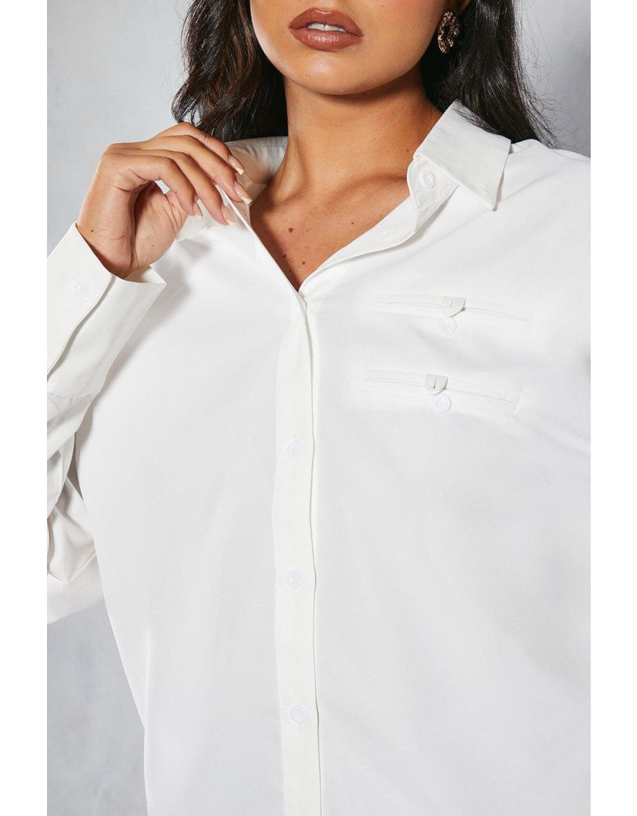 Oversized Double Pocket Detail Shirt - 3