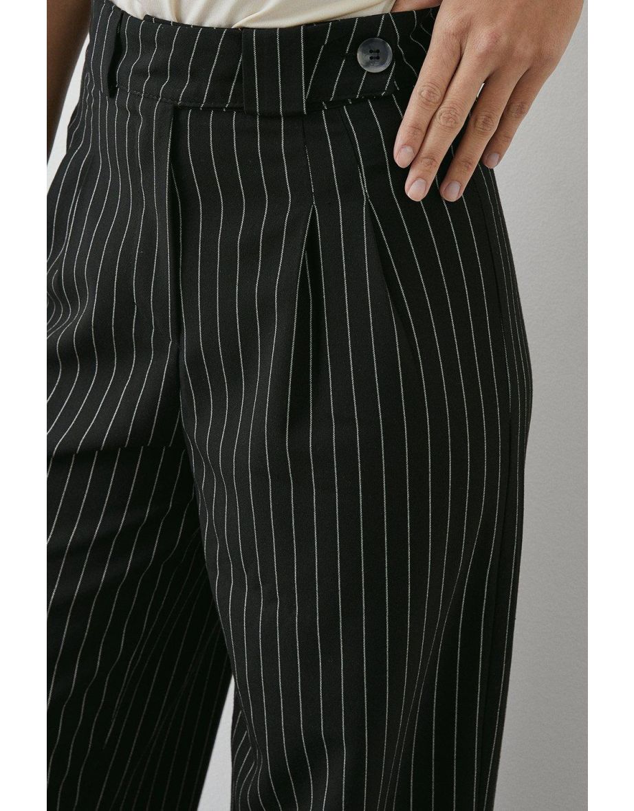 Stripe Wide Leg Trouser - black - 3