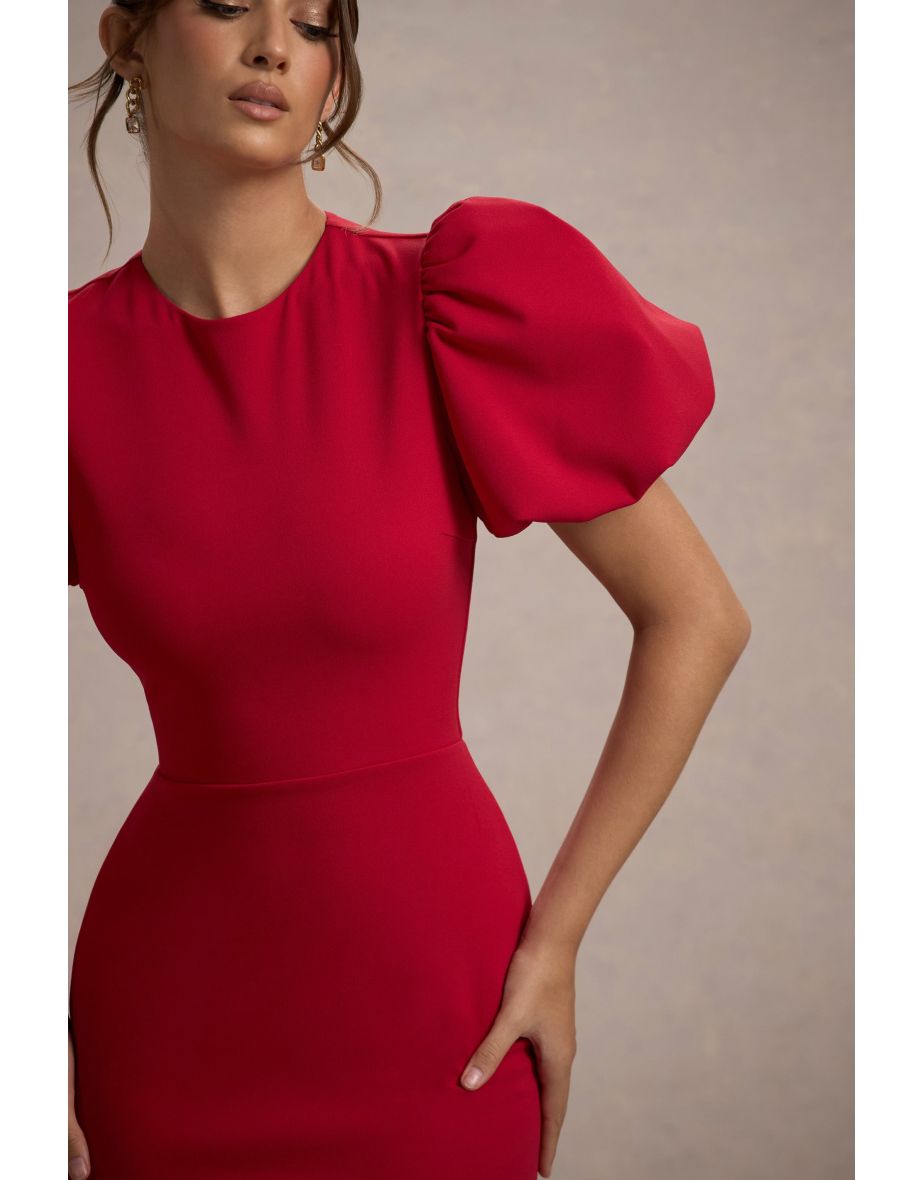 Love Letters | Red Puff-Sleeve Maxi Dress - 6