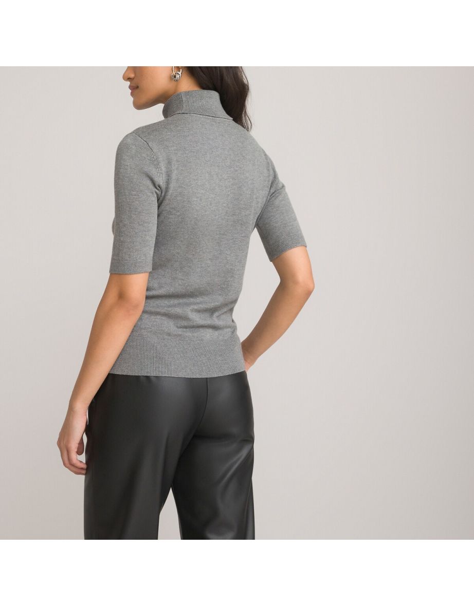 Short Sleeve Turtleneck Jumper/Sweater - 3