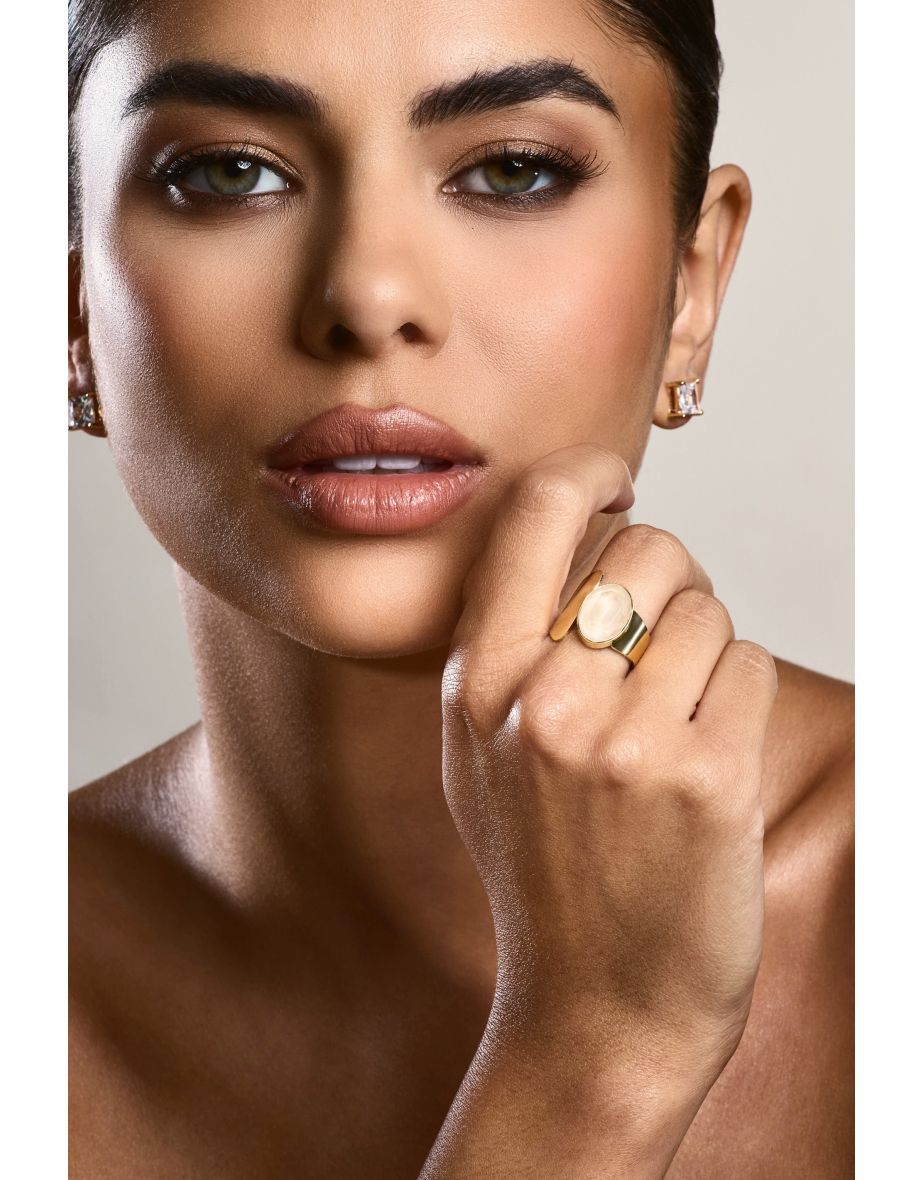Roxi | Gold Pendant Wrap Ring - 3