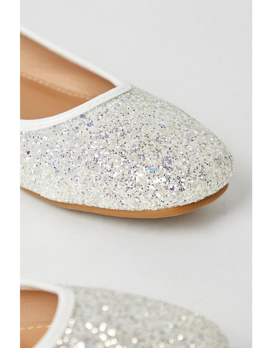 Benedict Glitter Soft Square Tope Ballet Pumps - 3