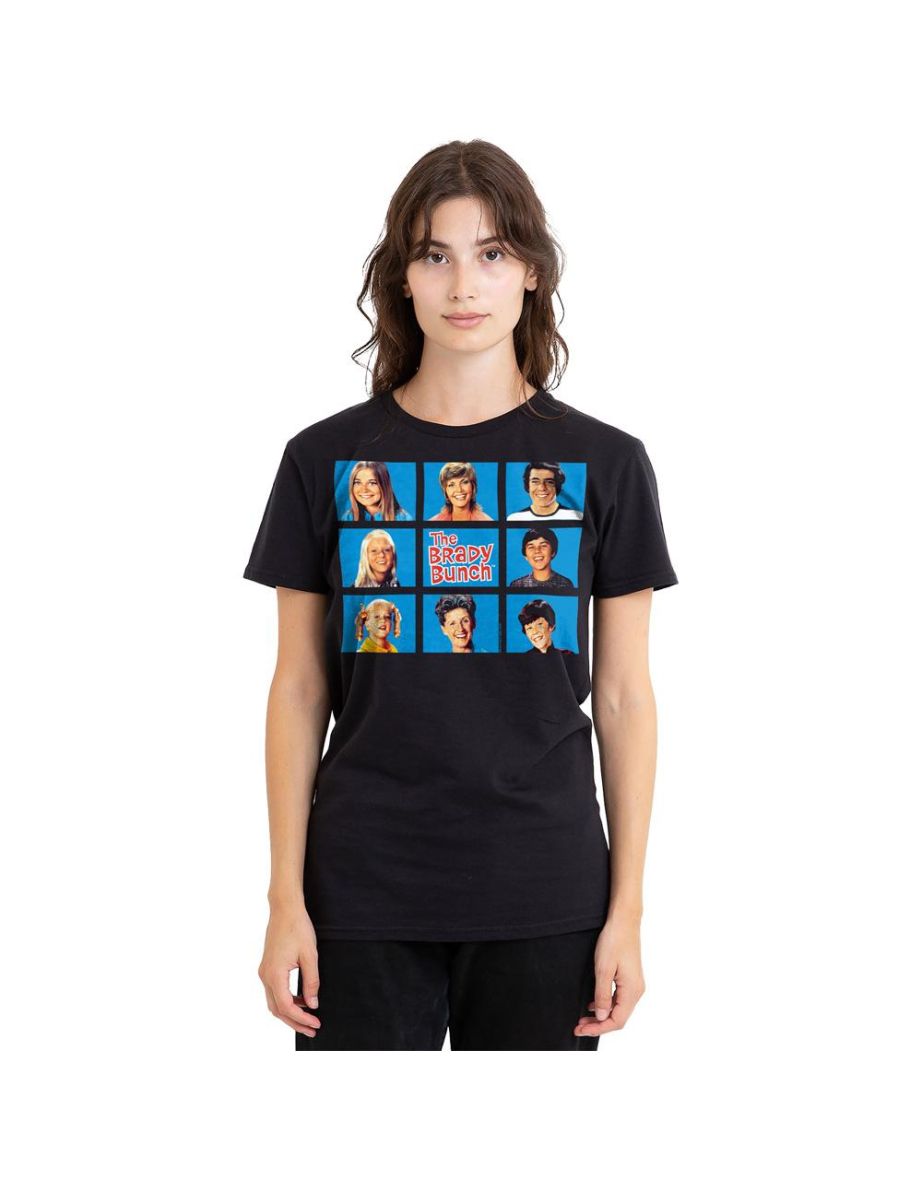 The Brady Bunch Unisex Adult Framed T-Shirt - Black