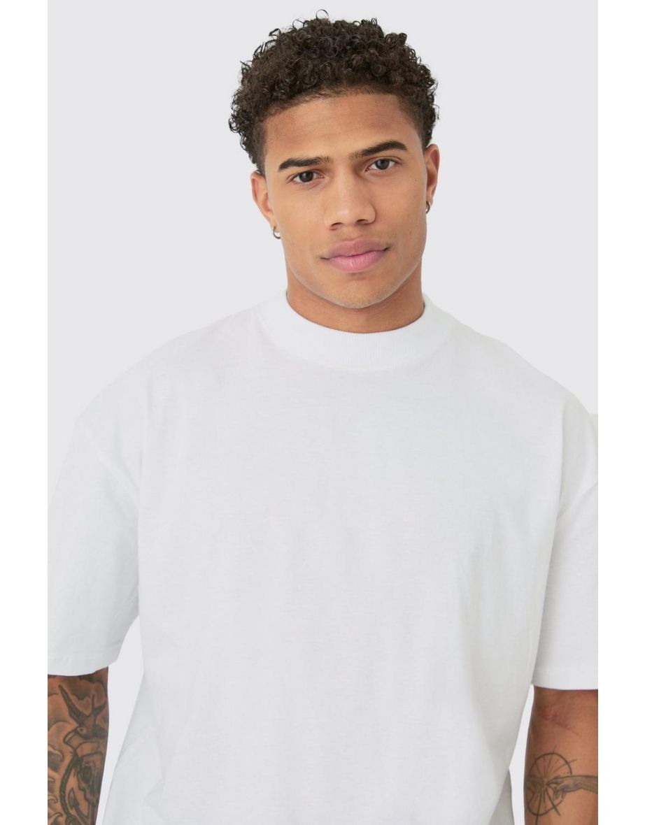 Oversized Over Seam Spider Back Print T-shirt - white