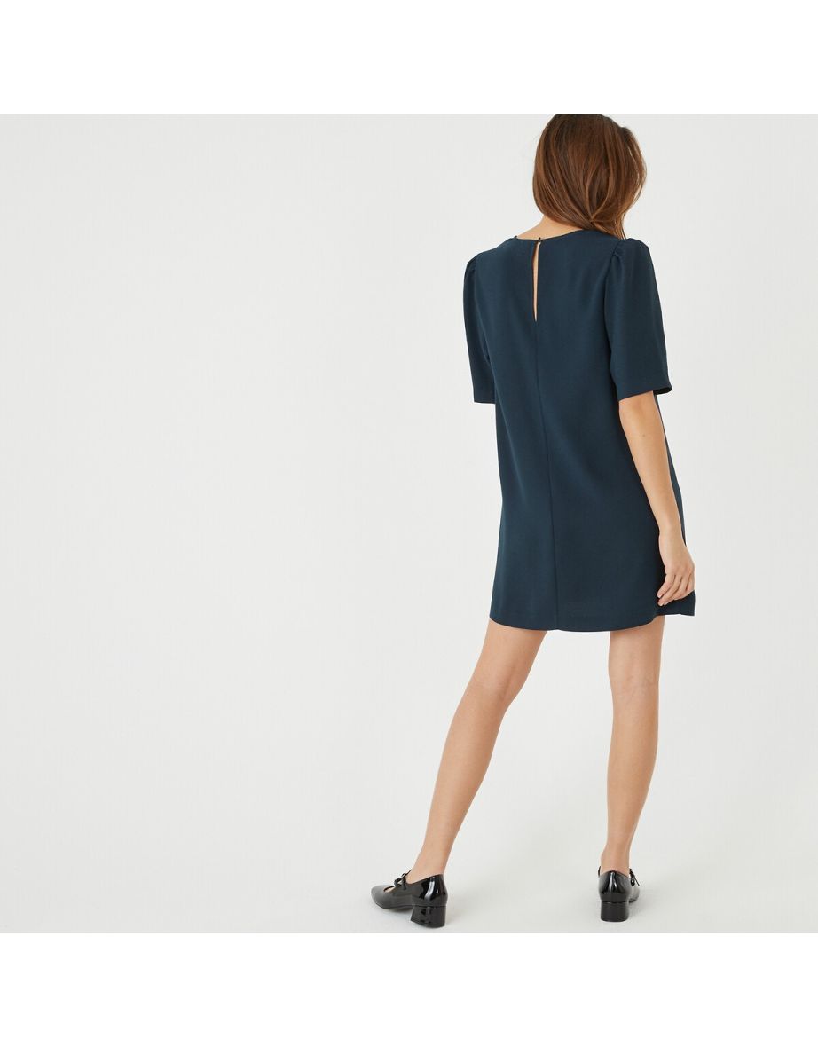 V-Neck Shift Dress - 3