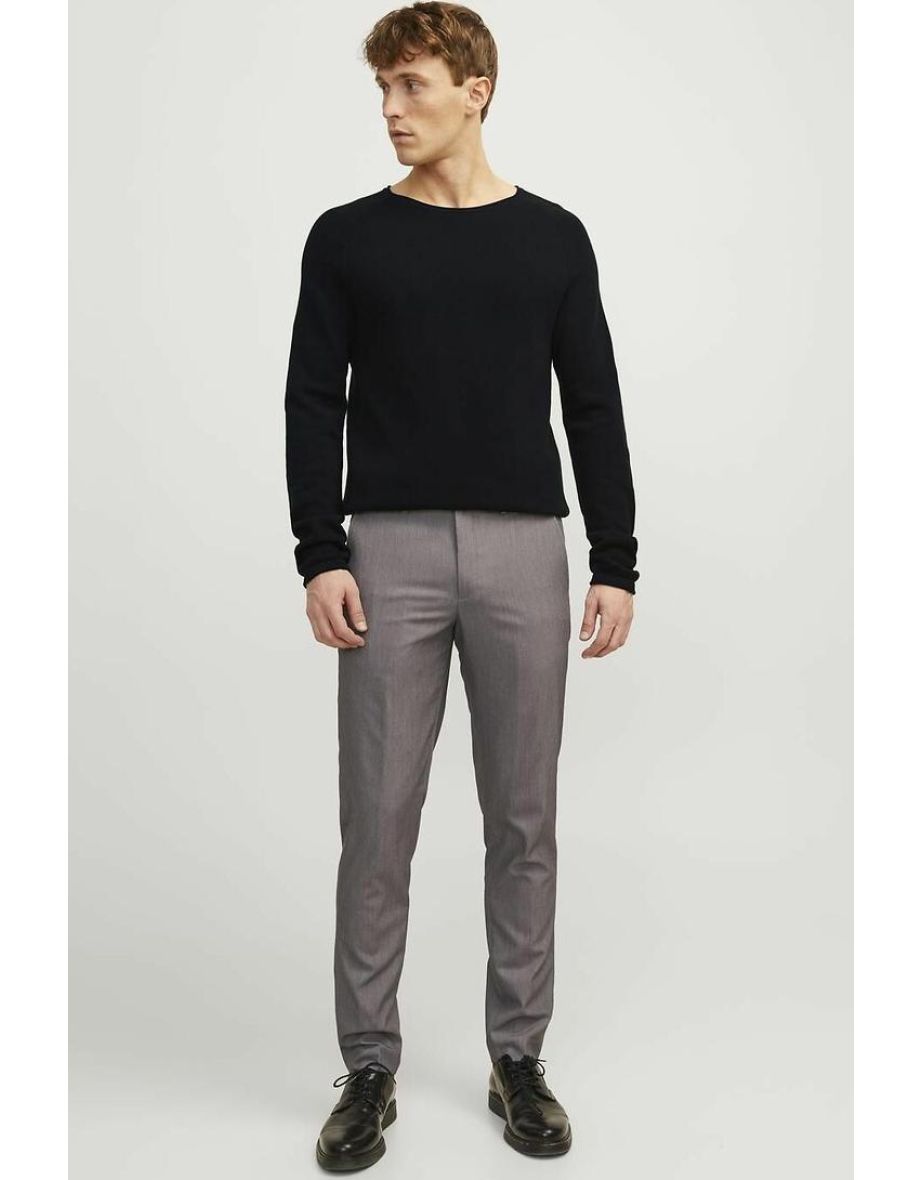 Lightweight Crew Neck Jumper/Sweater in Structured Knit