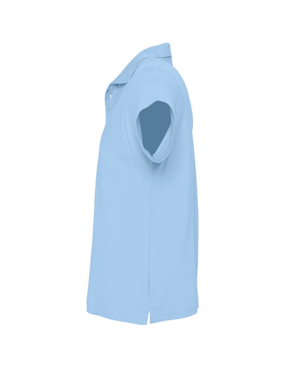 SOLS Mens Summer II Pique Short Sleeve Polo Shirt - Sky Blue - 2