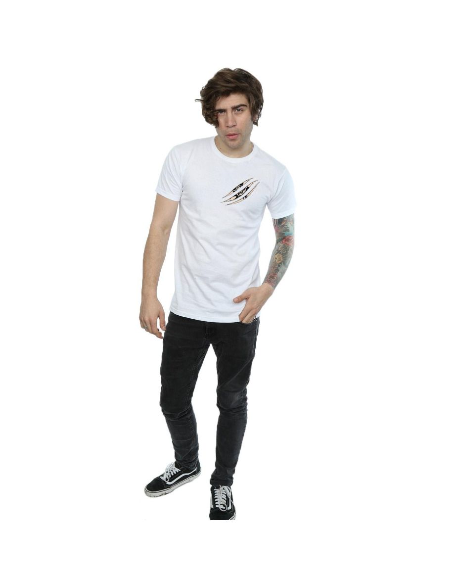 Supernatural Mens Symbol Scratch T-Shirt - White - 3