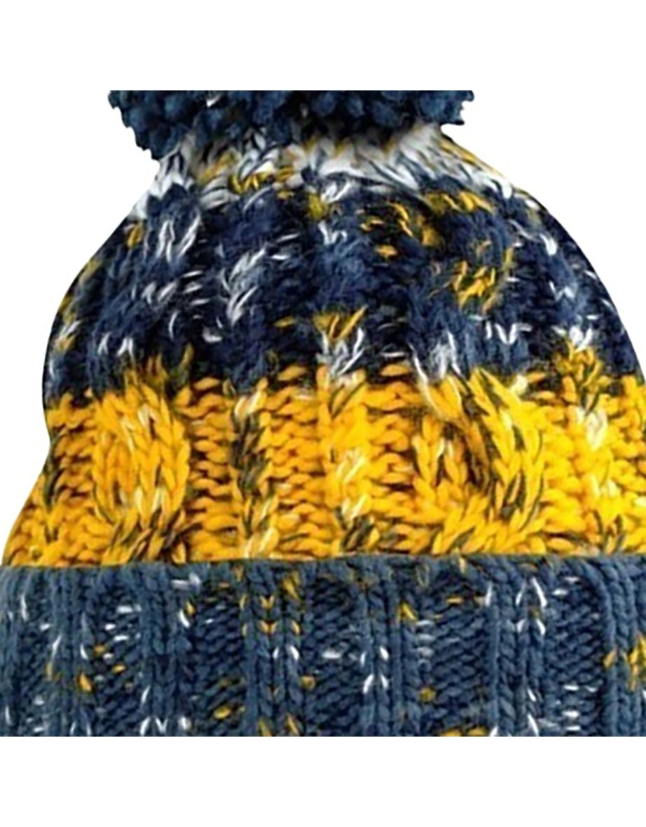 Beechfield Unisex Adults Corkscrew Knitted Pom Pom Beanie Hat - Morning Frost - 1