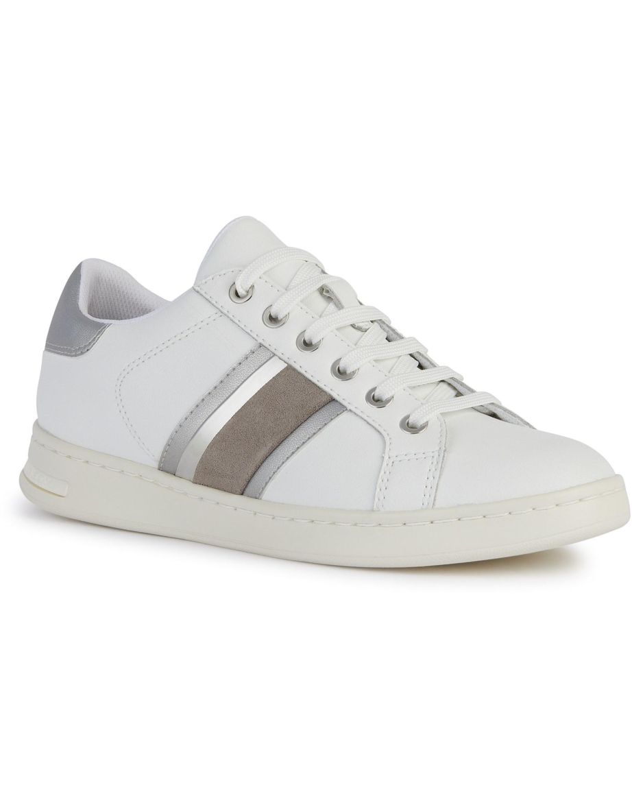 Shop Geox Womens Ladies D Jaysen E Trainers White Silver Online in Bahrain VogaCloset