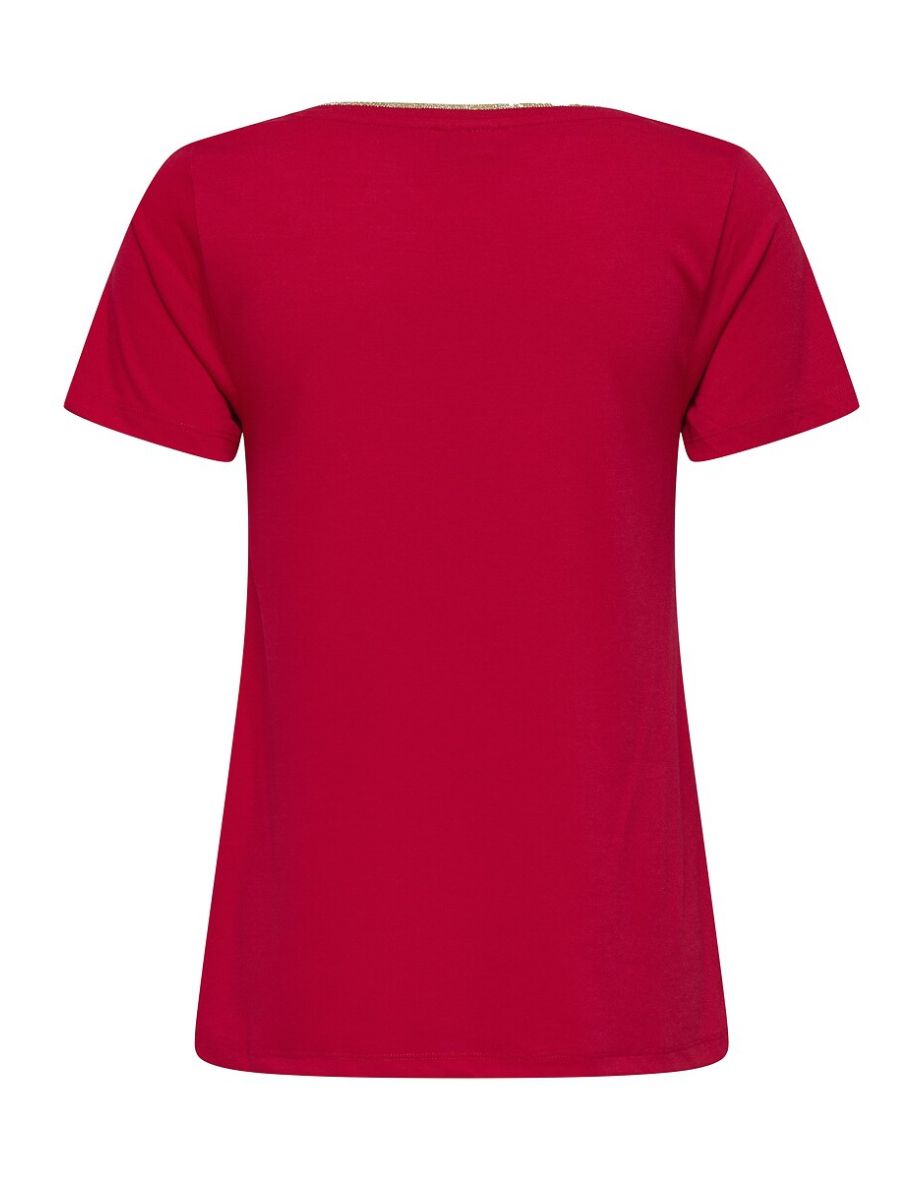 Short Sleeve T-Shirt with Metallic Edging - 2
