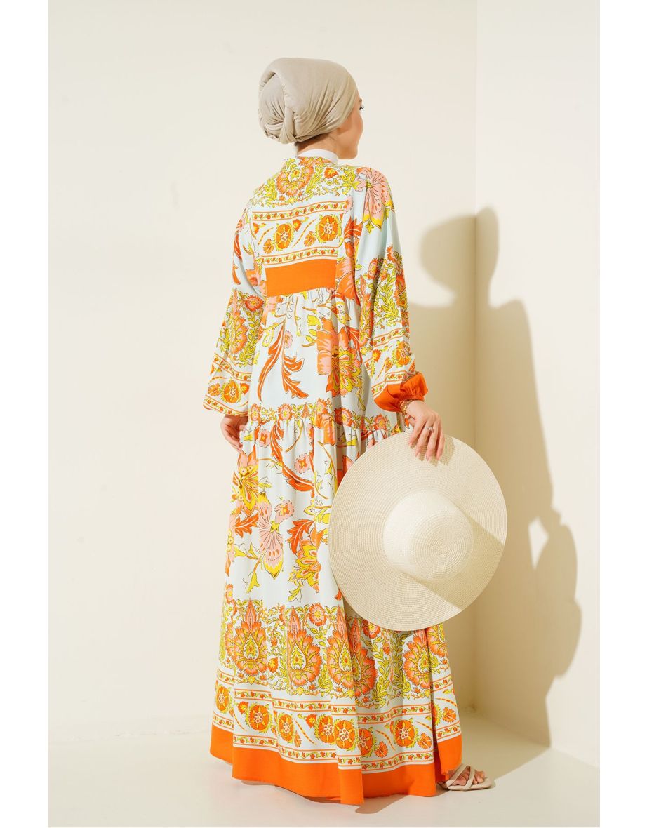 Authentic Patterned Dress - 4