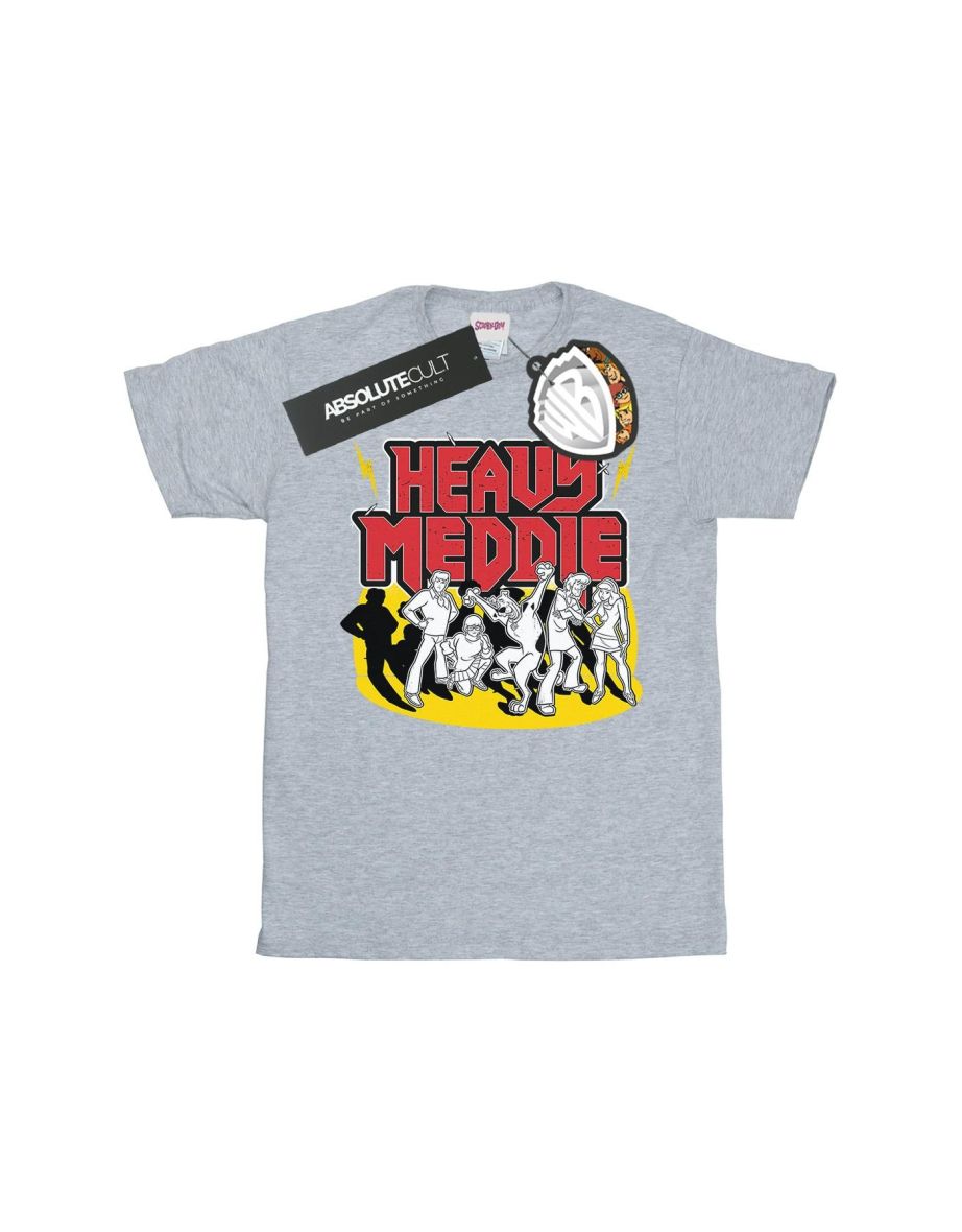 Scooby Doo Mens Heavy Meddle Cotton T-Shirt - Sports Grey