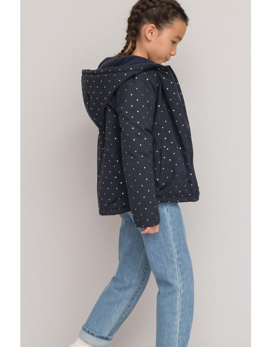Polka Dot Hooded Windbreaker