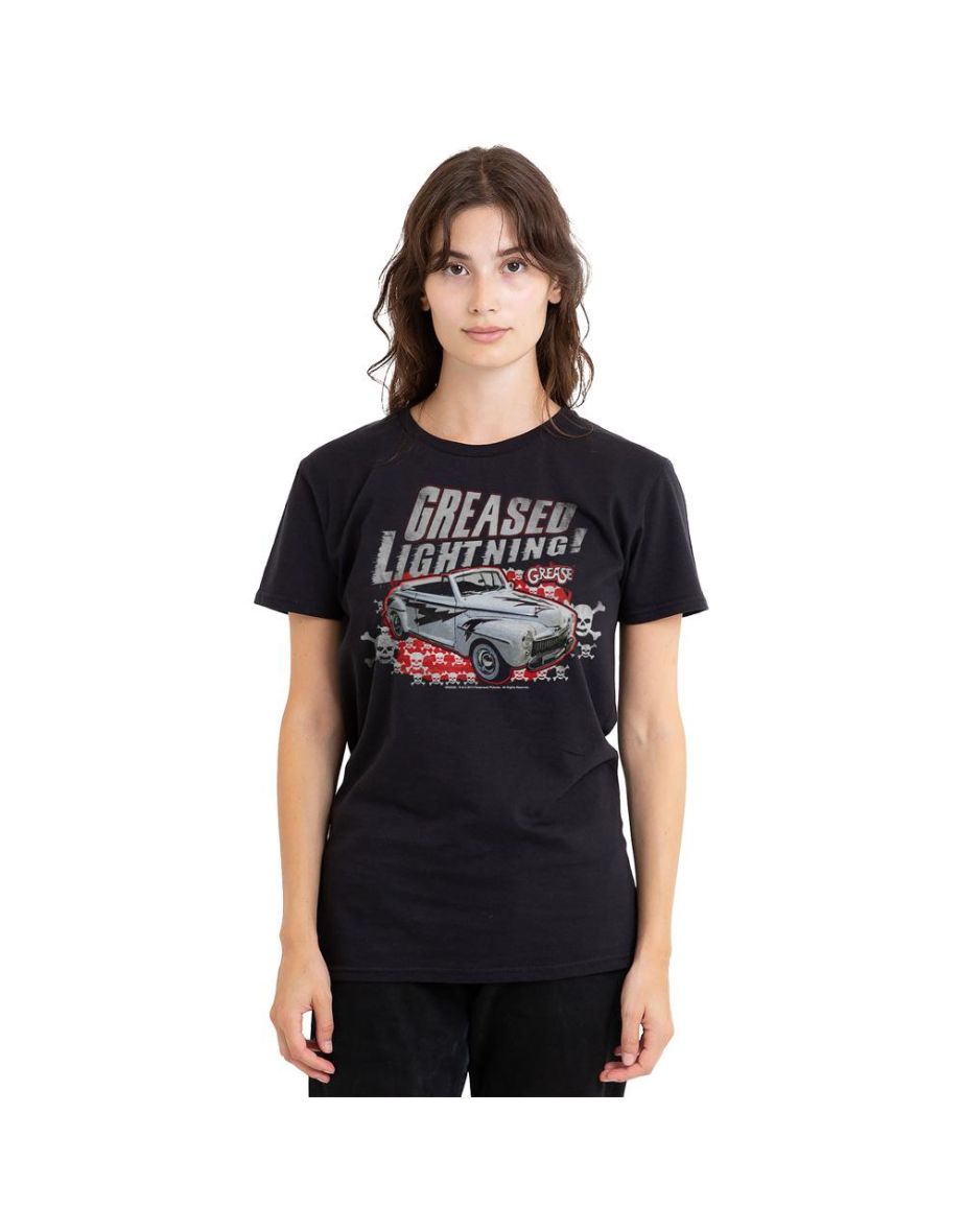 Grease Unisex Adult Greased Lightening T-Shirt - Black
