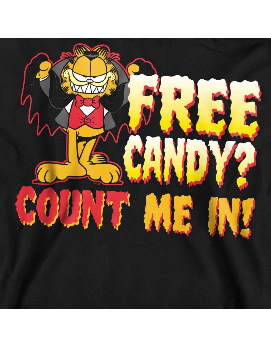 Garfield Unisex Adult Count Me In Sweatshirt - Black - 3