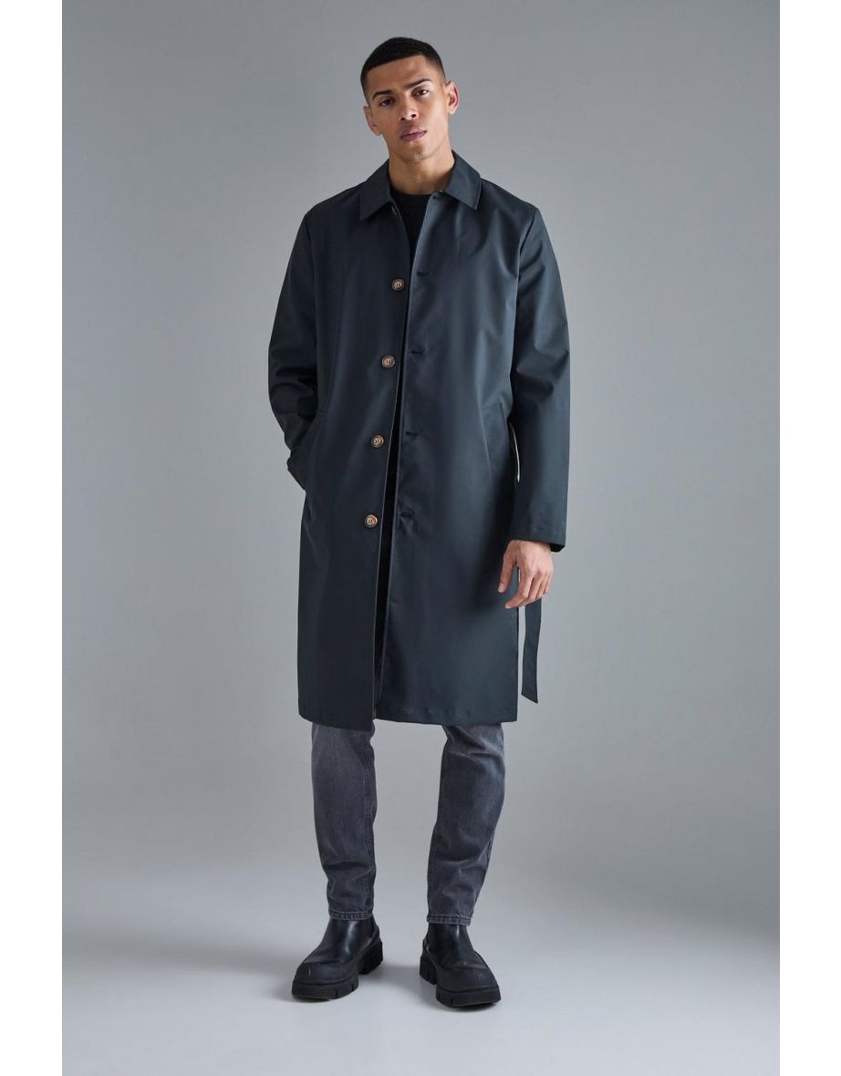 Classic Belted Trench Coat - black