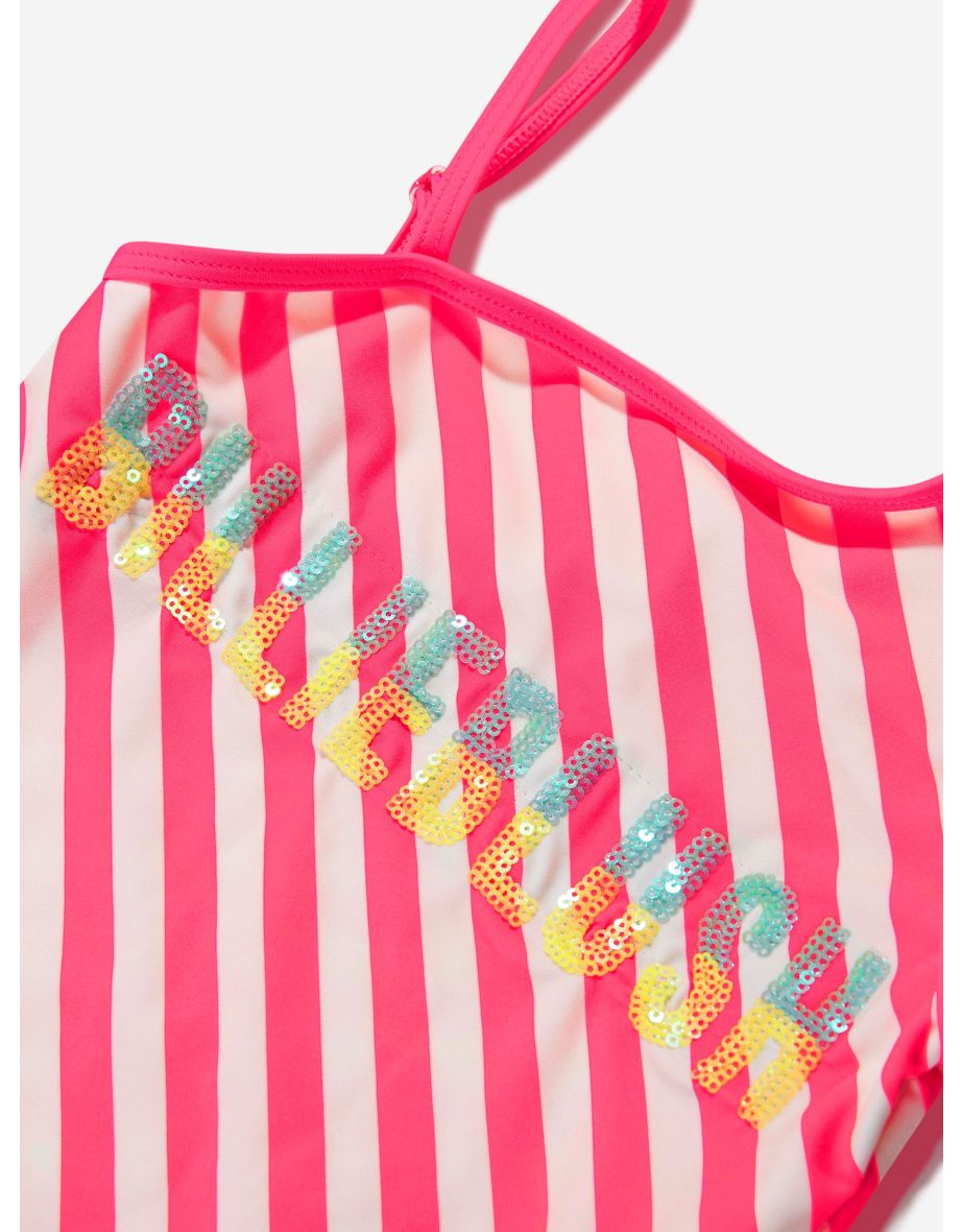 Girls Swimsuit With 2 Scruchies in Pink - 3