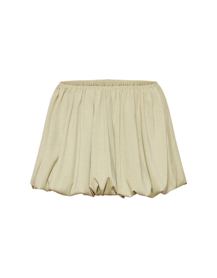 Sage Jersey Puff Ball Mini Skirt - 5