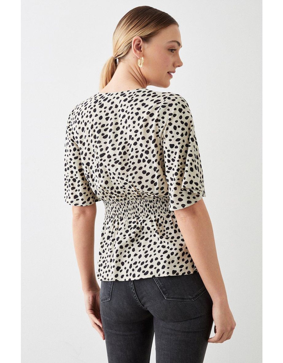 Animal Print Button Through Tea Blouse - 2