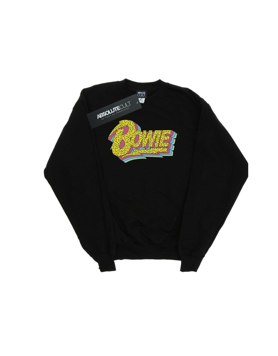 David Bowie Boys Moonlight 90s Logo Sweatshirt - Black