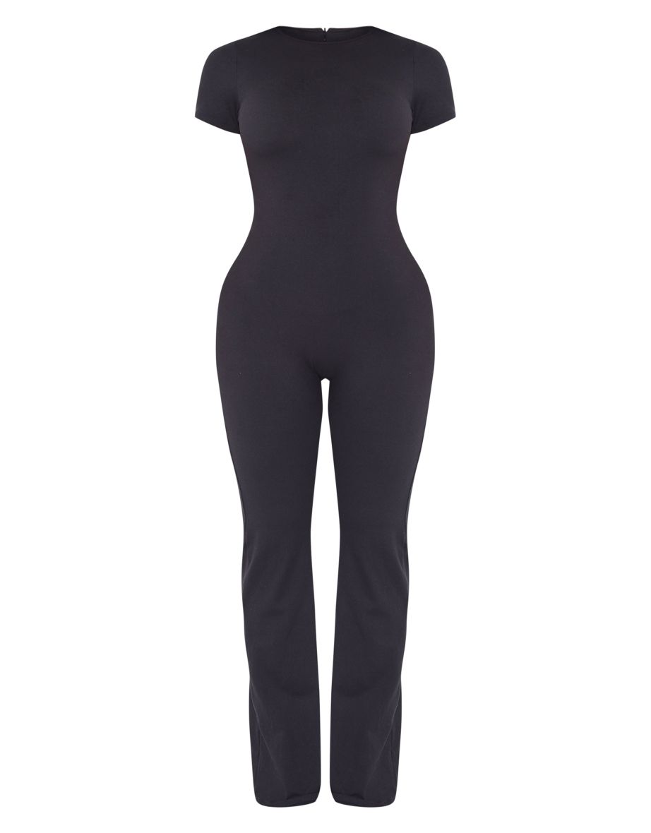 Shape Black Sculpted Short Sleeve Jumpsuit - 4
