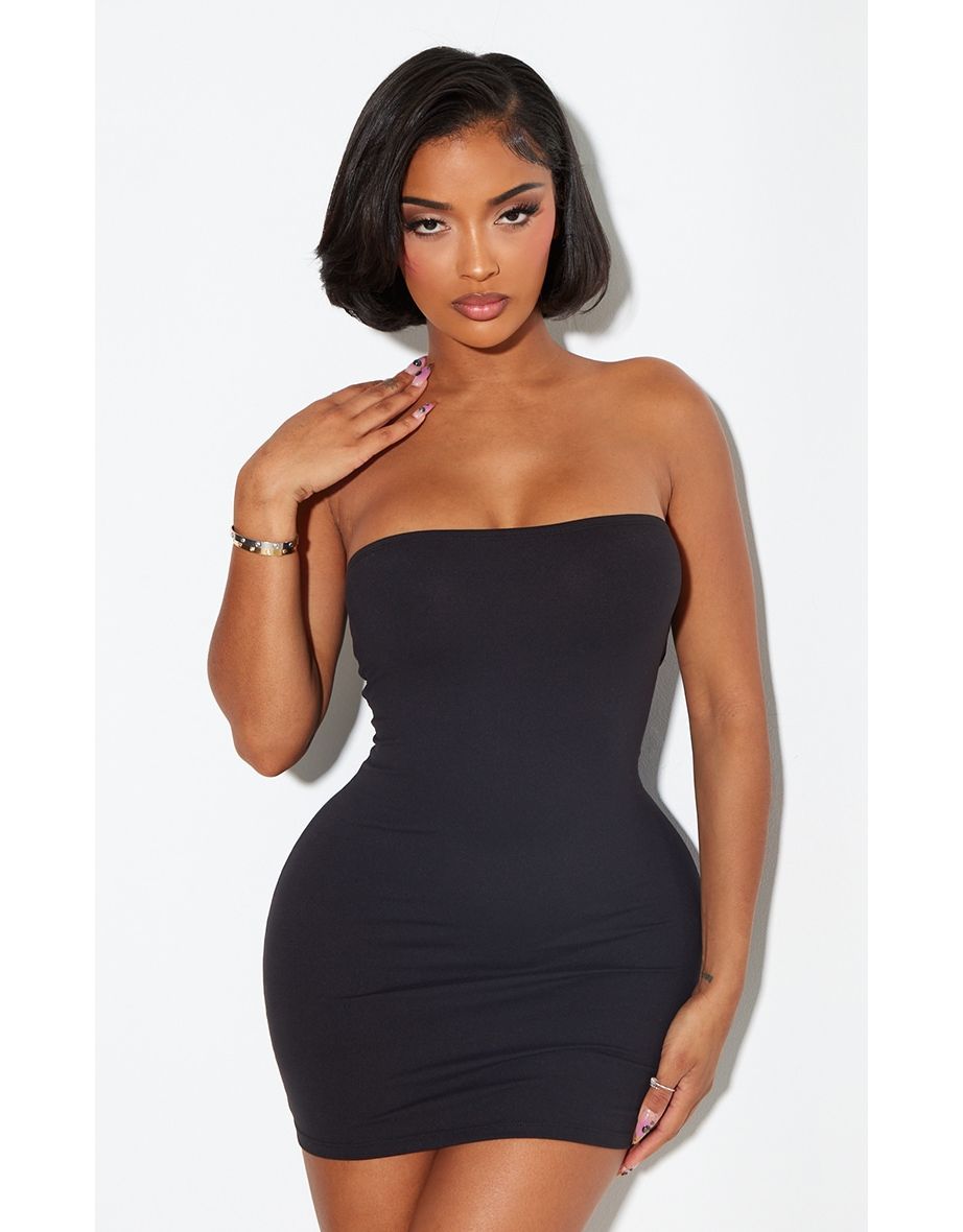 Shape Black Sculpted Bandeau Bodycon Dress
