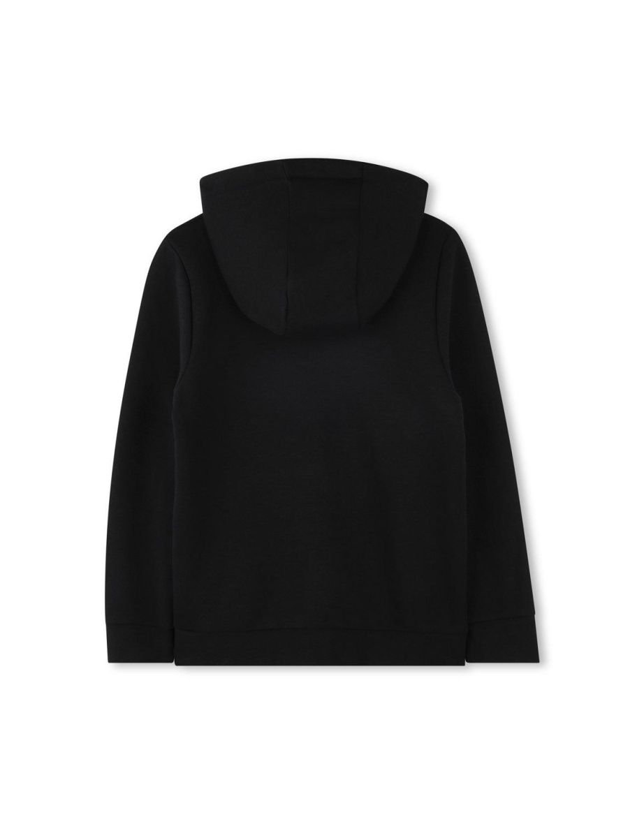 Hugo Boss Boys Full Zip Hood Jogger Tracksuit Black - black