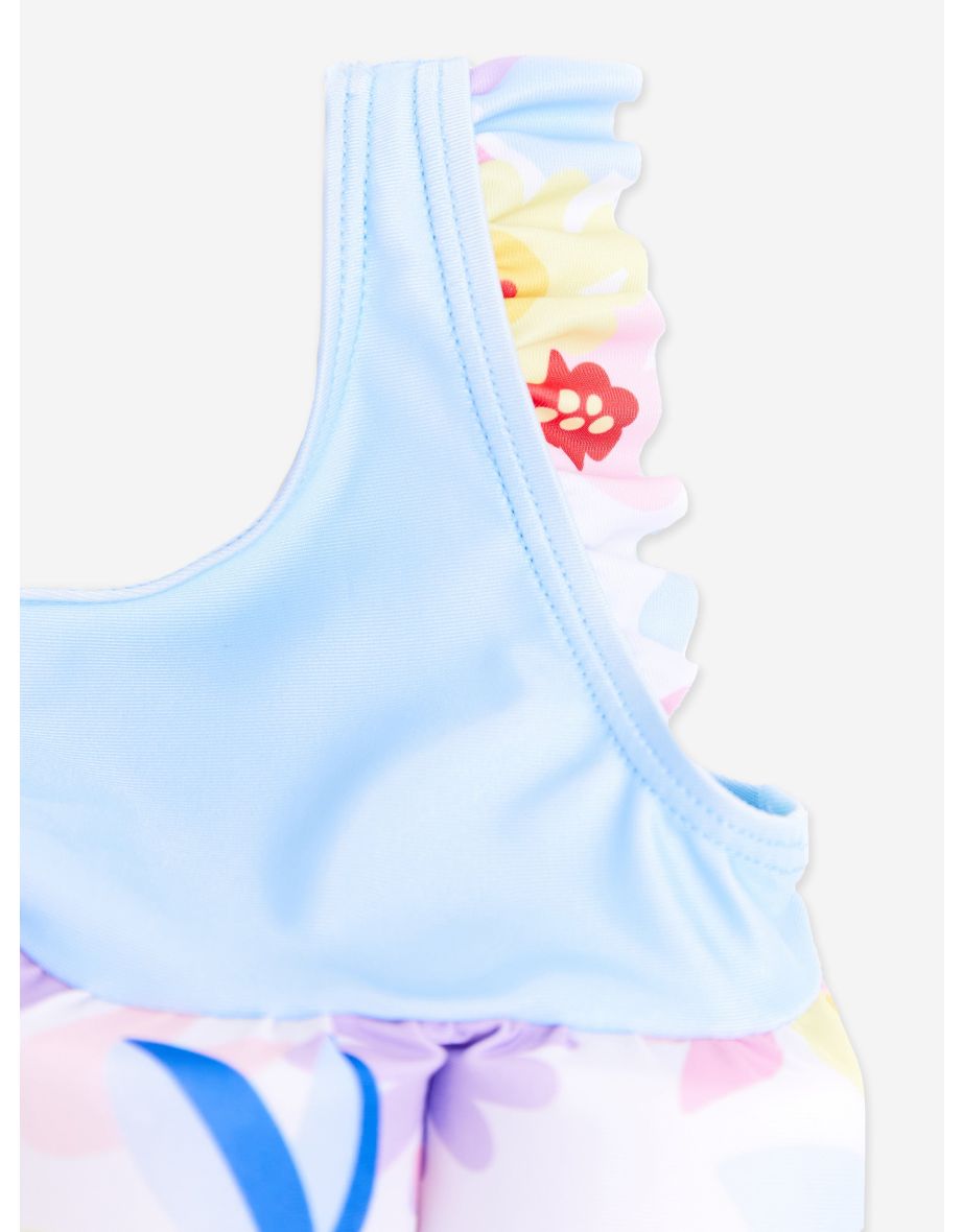 Baby Girls Flower Float Suit in White (UPF50+) - 3