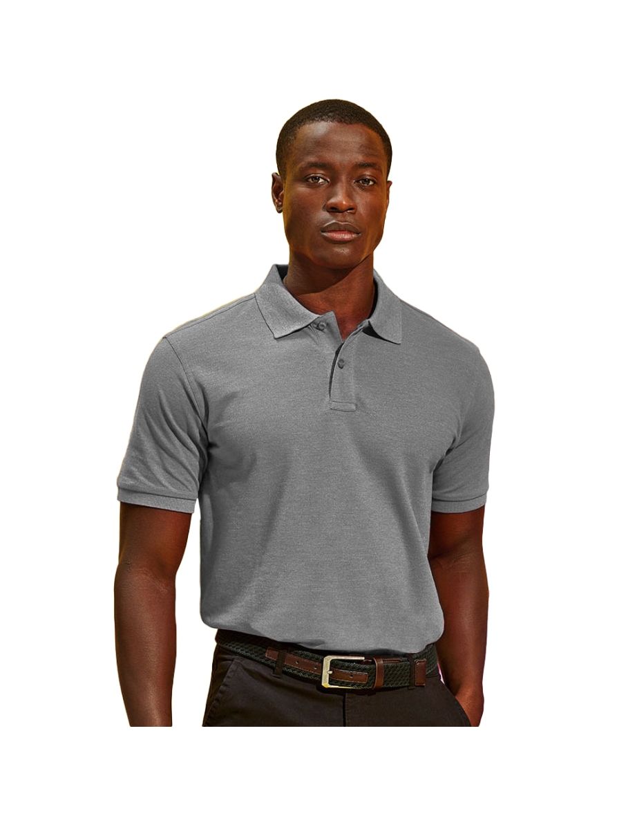 Shop Asquith Fox Plain Short Sleeve Polo Shirt Heather Online in Iraq VogaCloset