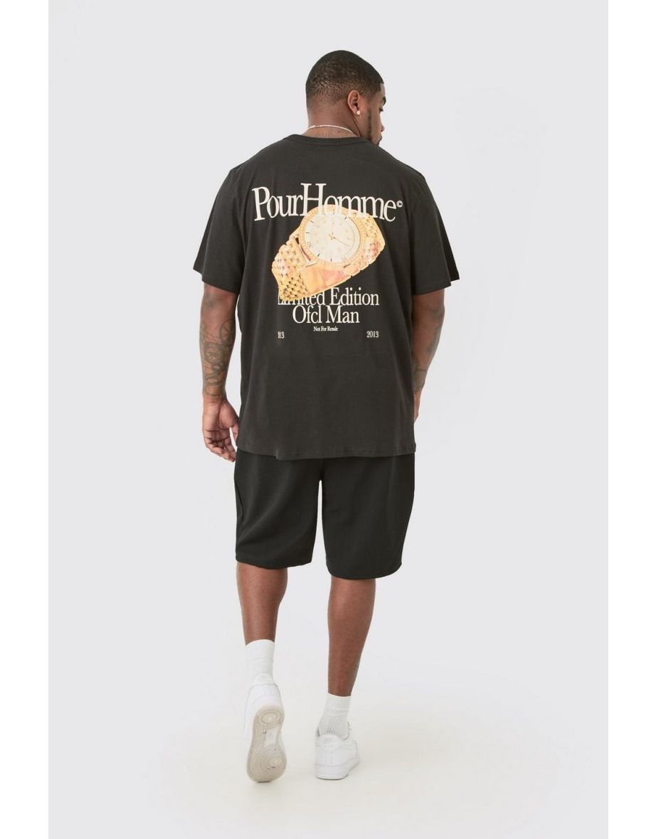 Plus Old Money Graphic Oversized T-shirt - black - 2
