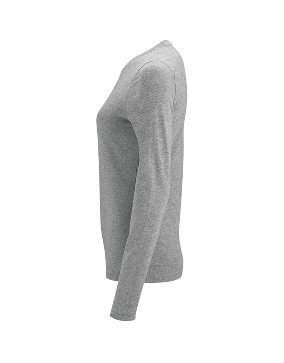 SOLS Womens/Ladies Imperial Long Sleeve T-Shirt - Grey Marl - 2