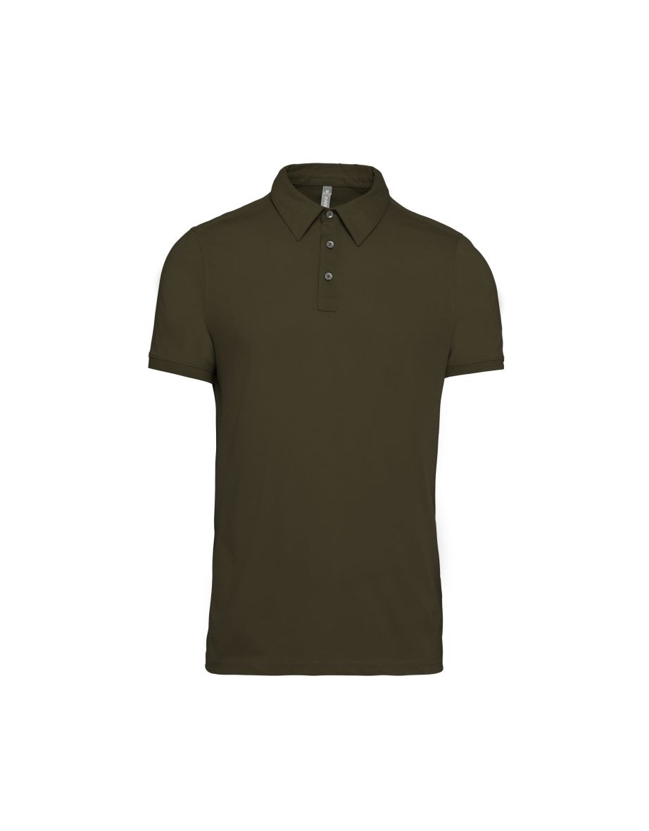 Kariban Mens Jersey Knit Polo Shirt - Light Khaki