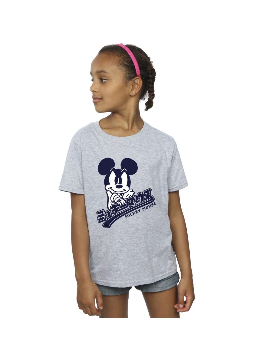 Shop Disney Girls Mickey Mouse Japanese Cotton T Shirt Sports Grey Online in Bahrain VogaCloset