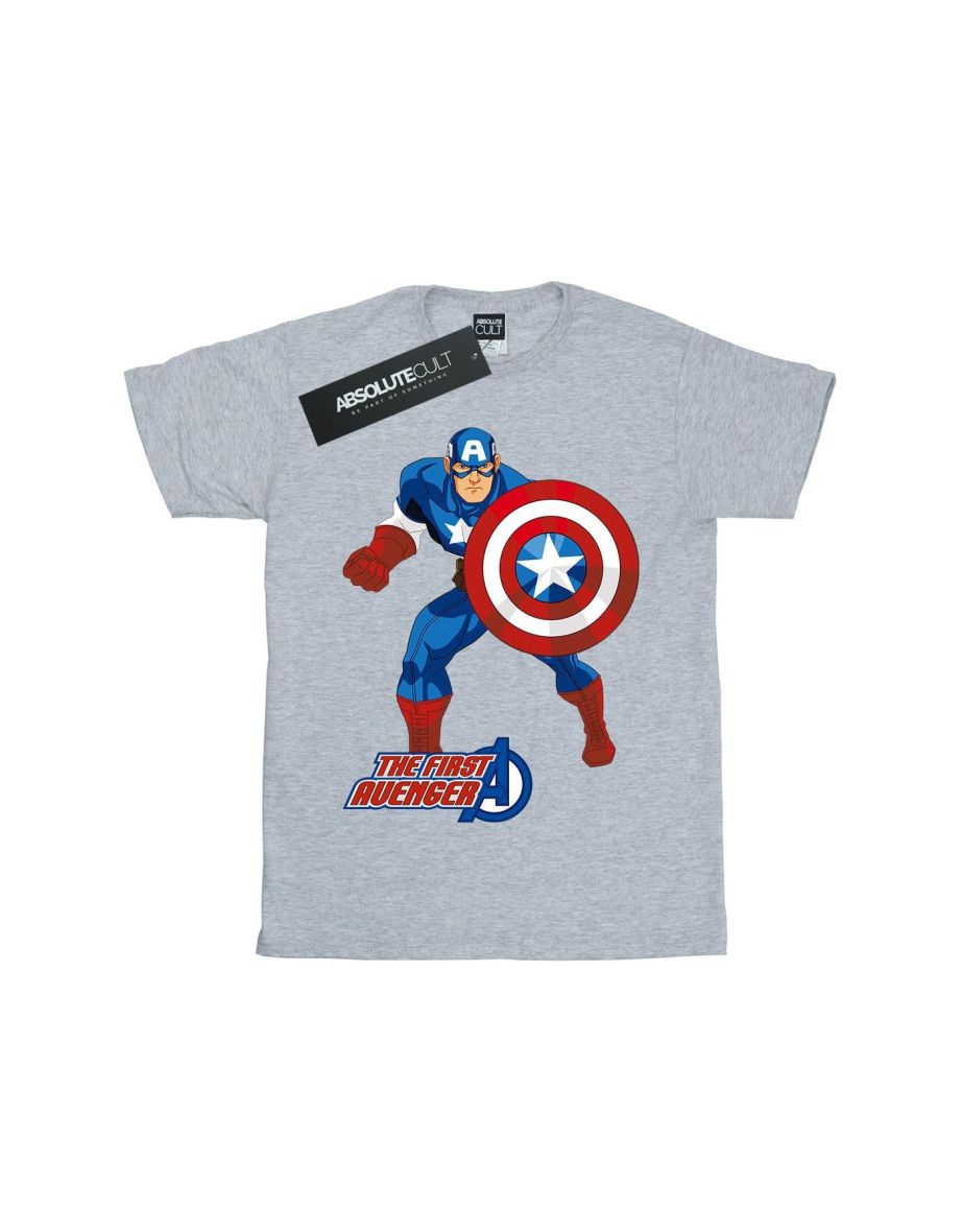 Marvel Boys Captain America The First Avenger T-Shirt - Sports Grey - 1