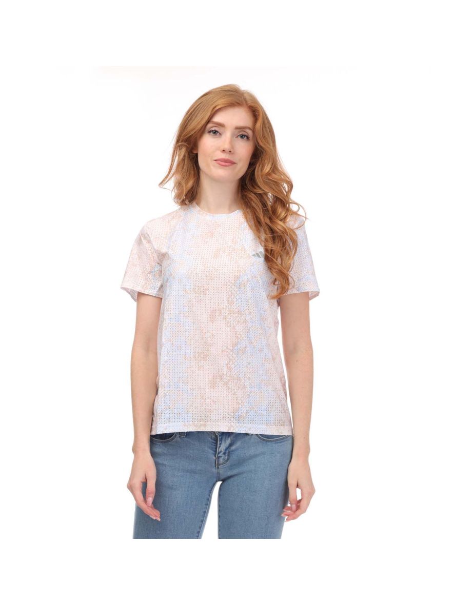 Women's adidas Fast All Over Print T-Shirt in White