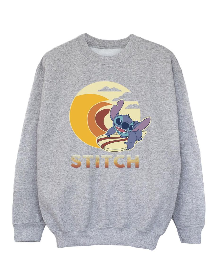 Disney Girls Lilo & Stitch Summer Waves Sweatshirt - Sports Grey