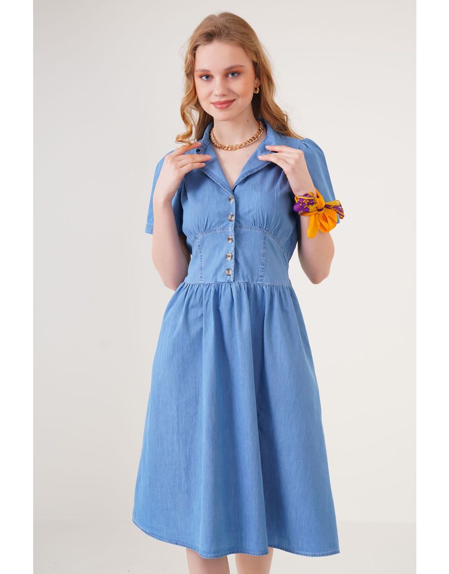 Dress - Blue - A-line