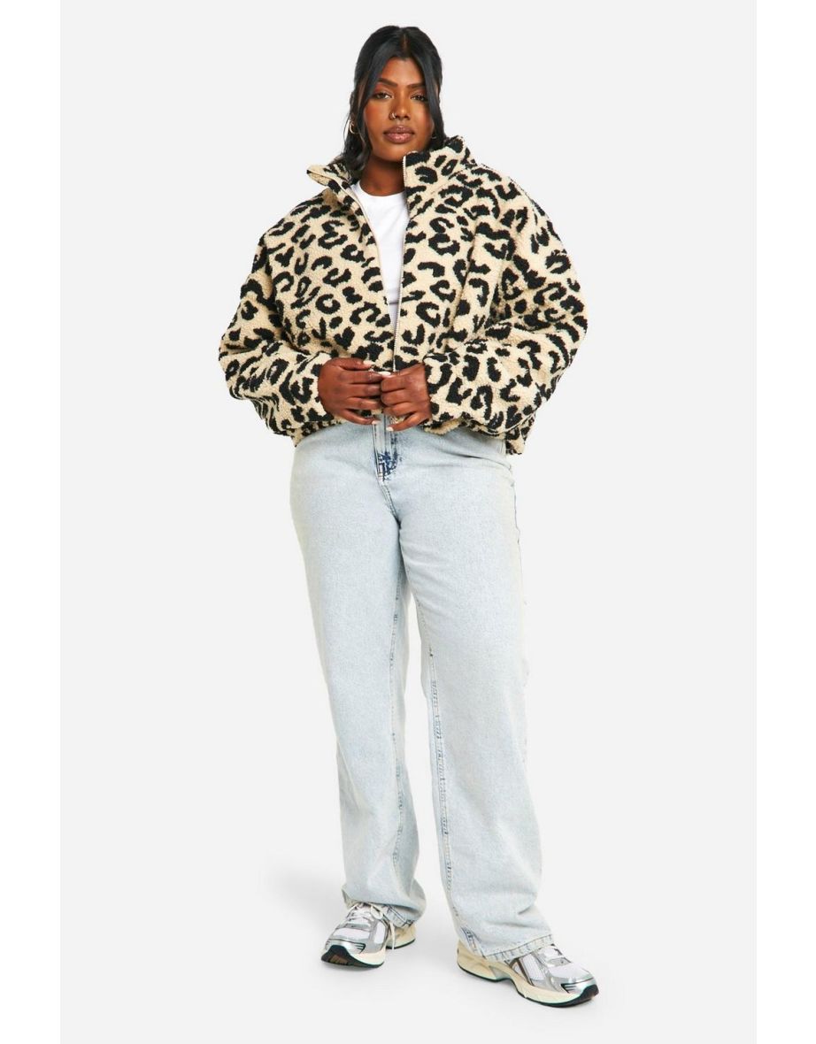 Leopard bomber sweater best sale