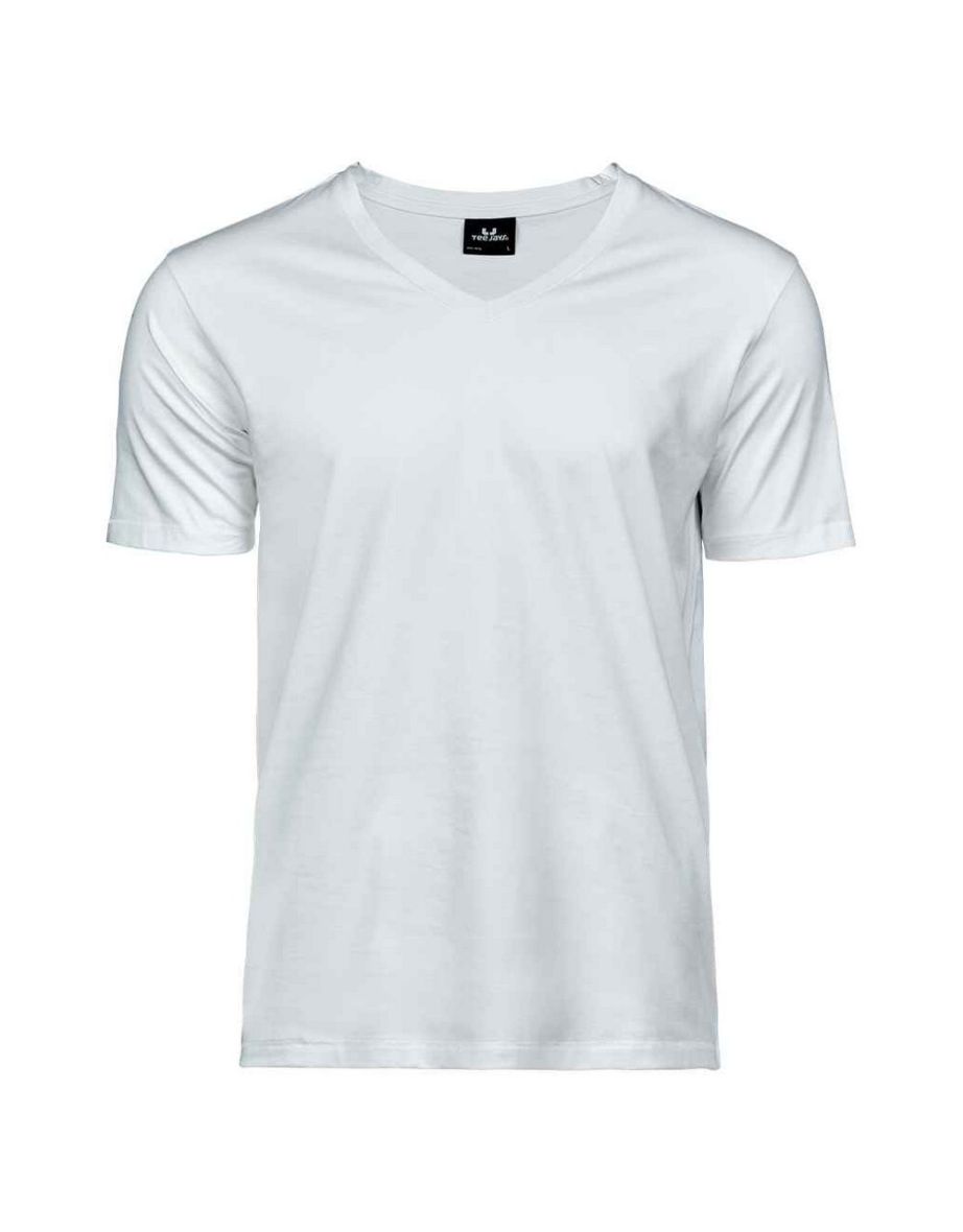 Tee Jays Mens Luxury V Neck T-Shirt - White