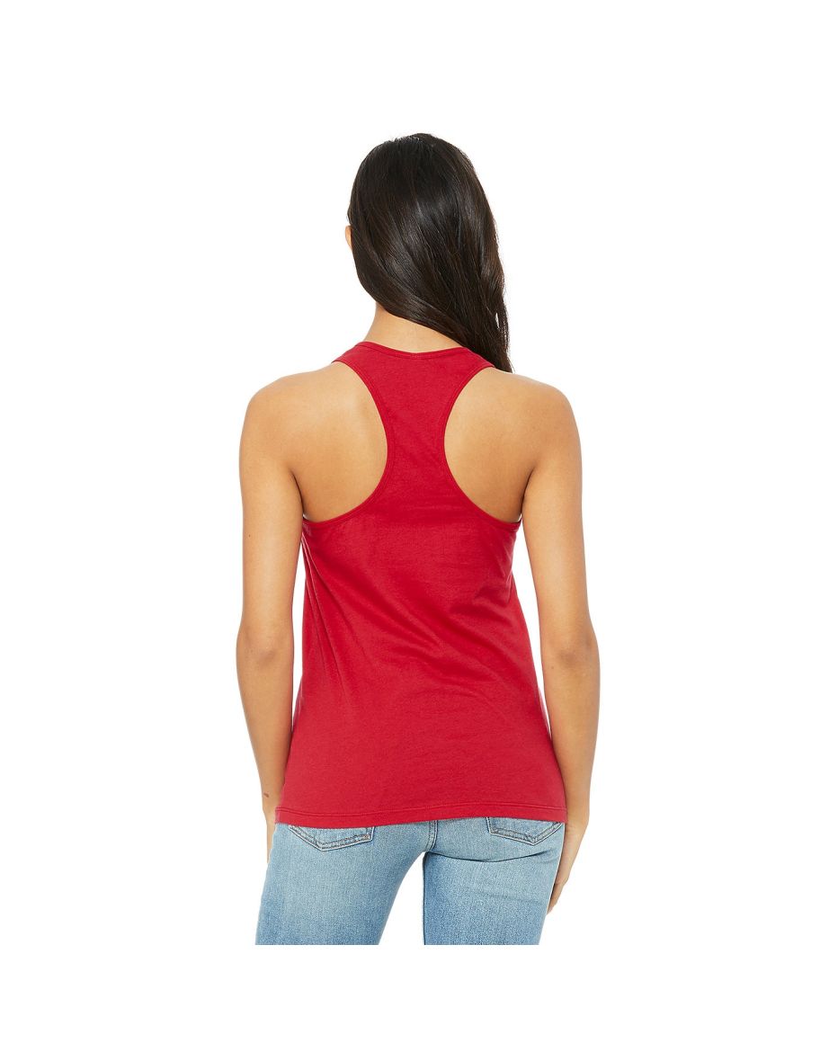 Bella + Canvas Womens/Ladies Jersey Racerback Tank Top - Red - 2