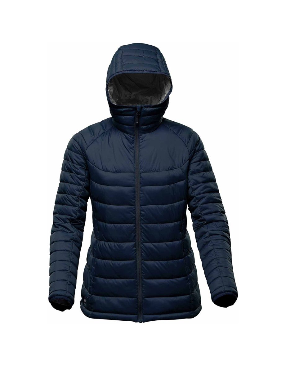 Shop Stormtech Womens Ladies Stavanger Thermal Padded Jacket Navy Graphite Grey Online in Qatar VogaCloset