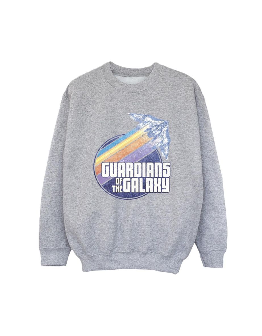 Guardians Of The Galaxy Boys Badge Rocket Sweatshirt - Sports Grey